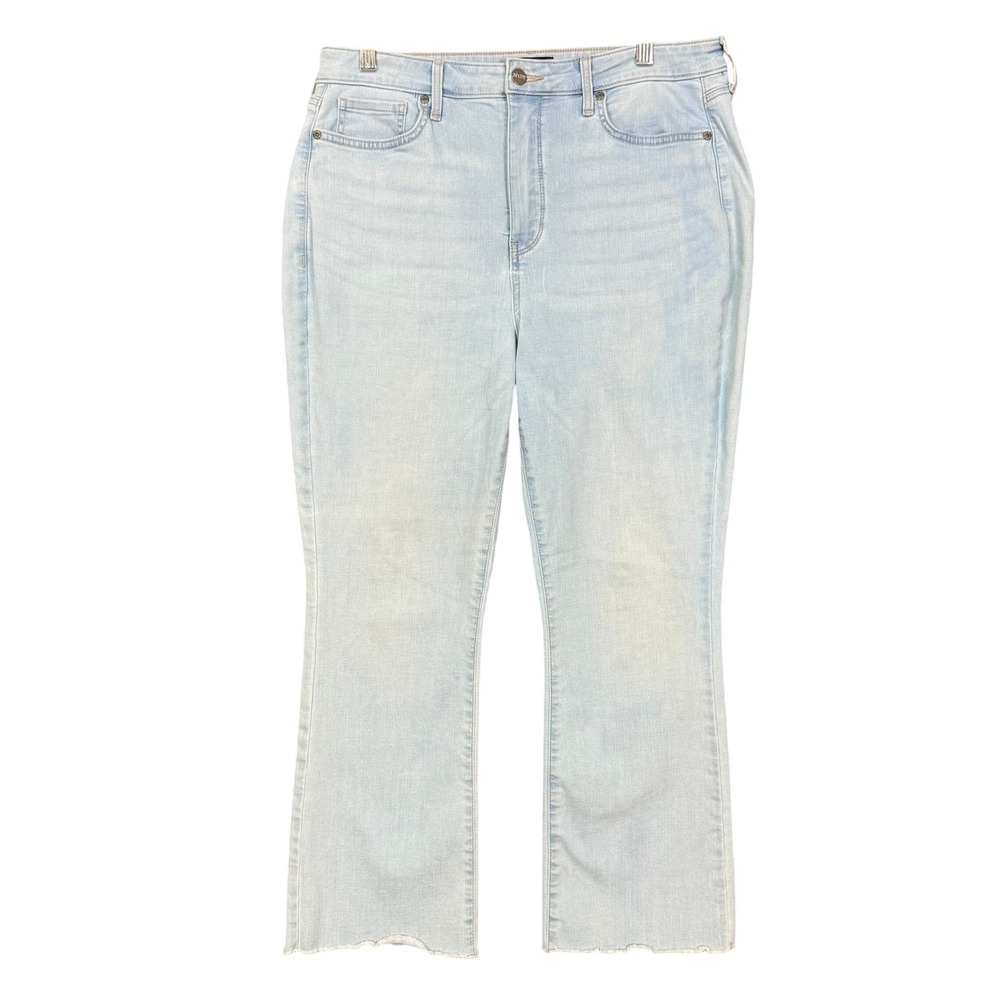 NYDJ Slim Bootcut Jeans Womens 12 Blue Light Wash Cool Embrace Lift Tuck Tech